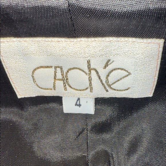 Vintage Cache Black Blazer with Green Accents - Picture 4 of 4